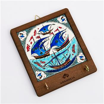 Çini Serisi Kalyon 1 Seramik Dekoratif Askılık