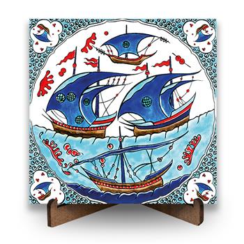 Çini Serisi Kalyon 1 Seramik Pano