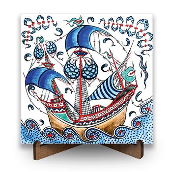 Çini Serisi Kalyon 2 Seramik Pano