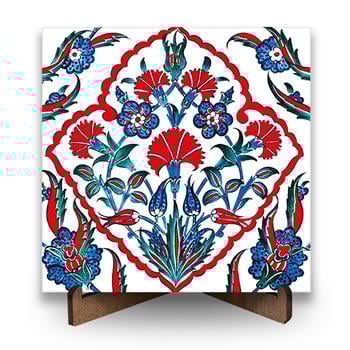 Çini Serisi Karanfil Seramik Pano