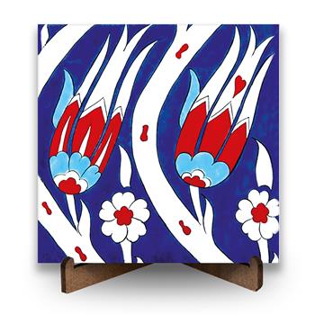 Çini Serisi Lale ve Haseki Küpesi Seramik Pano