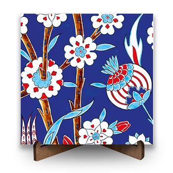 Çini Serisi Nar ve Çiçek Seramik Pano