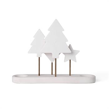 Dekoratif Şekilli Mermerit Tealight Mumluk