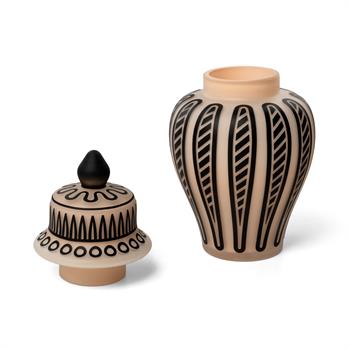 Natürel Pembe Siyah Dekoratif Büyük Küp