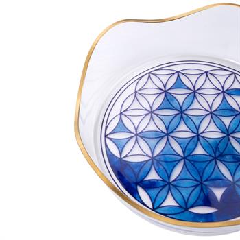 Hayat Çiçeği Motifli Cam Kase