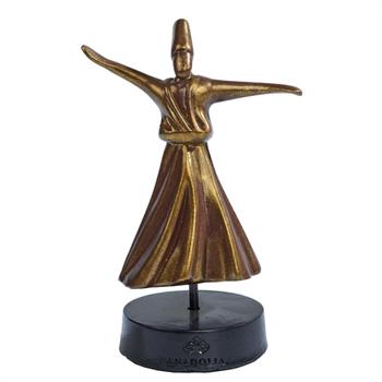 Semazen Heykel Kaideli Altın Varak Bronz