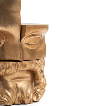 Altın Varaklı Zeus Başı Dekoratif Obje