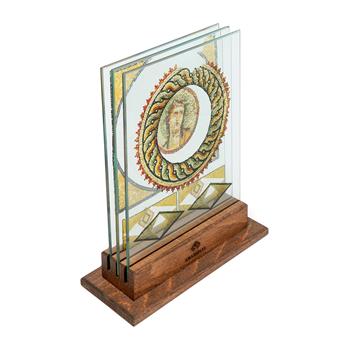 Dionysos Portreli Mozaik 3 Boyutlu Dekoratif Cam Obje