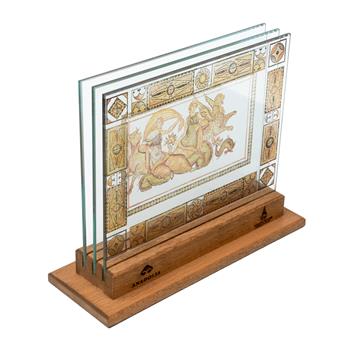 Dionysos Telete ve Skyrtos Mozaiği 3 Boyutlu Dekoratif Cam Obje