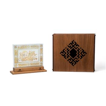 Dionysos Telete ve Skyrtos Mozaiği 3 Boyutlu Dekoratif Cam Obje