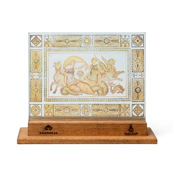 Dionysos Telete ve Skyrtos Mozaiği 3 Boyutlu Dekoratif Cam Obje