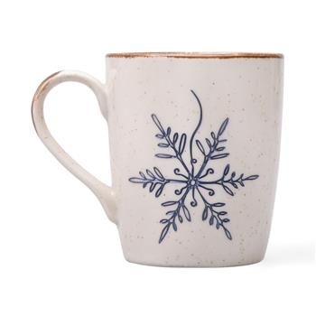 Kar Tanesi Desenli Seramik Kupa