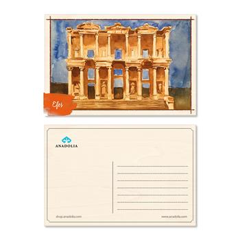 Efes Antik Kenti Ahşap Kartpostal