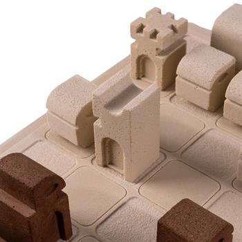 Çaturanga Satranç Takımı Kahverengi-Krem Taşlı