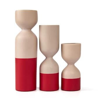 Kırmızı Mermerit 3lü Şamdan