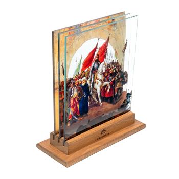Fatih Sultan Mehmetin İstanbula Girişi 3 Boyutlu Dekoratif Cam Obje