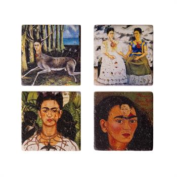 Frida Eserleri Doğaltaş 4lü Magnet Seti