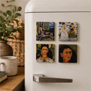 Frida Eserleri Doğaltaş 4lü Magnet Seti
