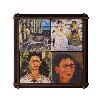 Frida Eserleri Doğaltaş 4lü Magnet Seti