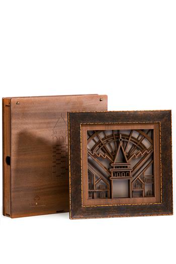 Galata ArtDeco Kahverengi Ahşap Duvar Panosu