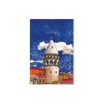Galata Kulesi Ahşap Kartpostal