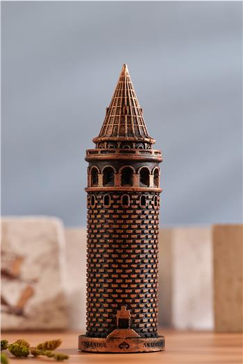 Galata Kulesi Mermerit Bronz Heykel Büyük Boy