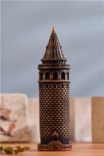 Galata Kulesi Mermerit Bronz Heykel Küçük Boy