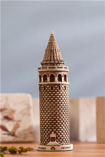 Galata Kulesi Mermerit Eskitme Küçük Boy