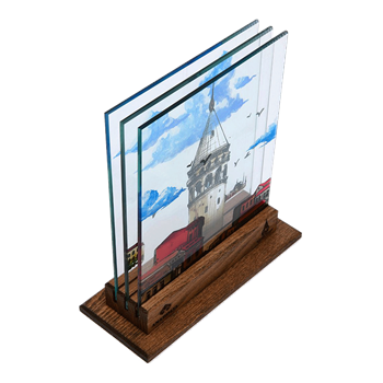 Galata Kulesi ve Bulut 3 Boyutlu Dekoratif Cam Obje