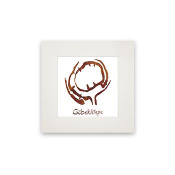 Göbeklitepe Plan Beyaz Çerçeveli Seramik Tablo Pano