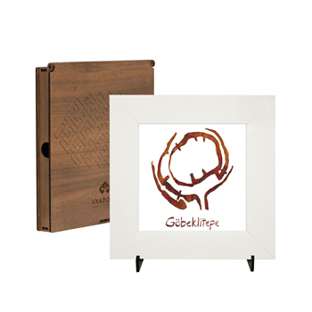 Göbeklitepe Plan Beyaz Çerçeveli Seramik Tablo Pano