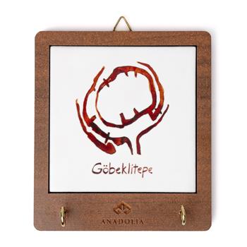 Göbeklitepe Ahşap Kutulu Plan Seramik Dekoratif Askılık
