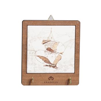 Hezârfen ve Galata Kulesi Seramik Dekoratif Askılık