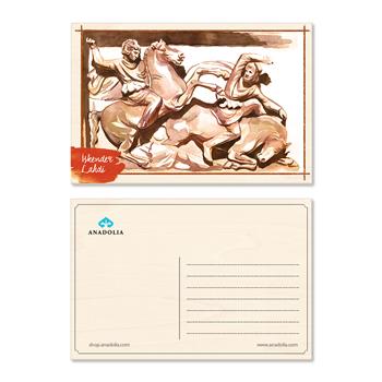 İskender Lahdi Ahşap Kartpostal