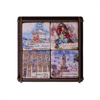 İzmir 4lü Doğaltaş Magnet Seti