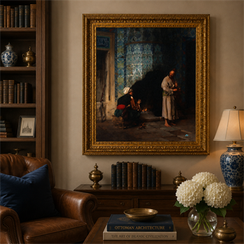 Jean-Léon Gérôme, Şömine Başında Sohbet Tablo