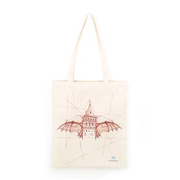 Kanatlı Galata Kulesi Ham Bez Çanta