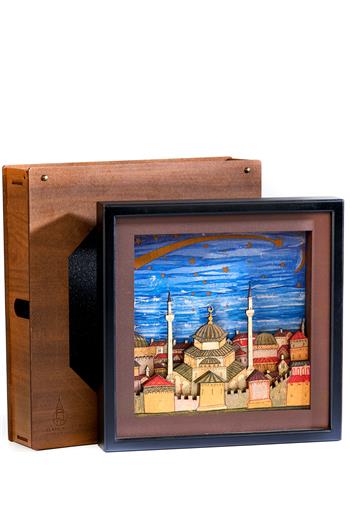 Kayan Yıldız Minyatür 3 Boyutlu Ahşap Duvar Panosu