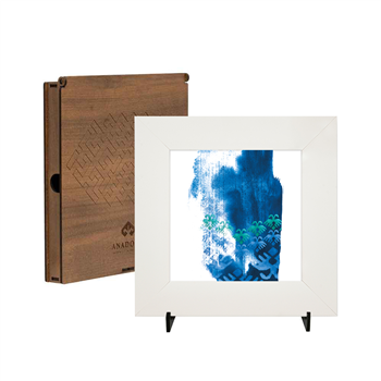 Kilim Serisi Göç Beyaz Çerçeveli Seramik Tablo Pano