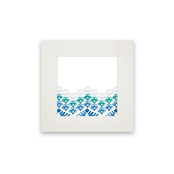 Kilim Serisi Öksökö Beyaz Çerçeveli Seramik Tablo Pano