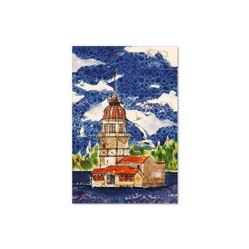 Kız Kulesi Ahşap Kartpostal