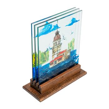 Kız Kulesi Bulut 3 Boyutlu Dekoratif Cam Obje