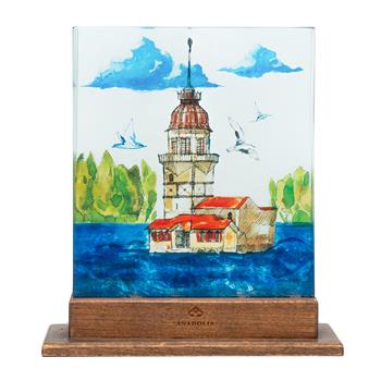 Kız Kulesi Bulut 3 Boyutlu Dekoratif Cam Obje