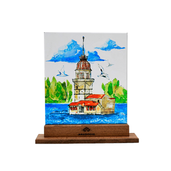 Kız Kulesi Bulut Büyük Boy Dekoratif Cam Obje