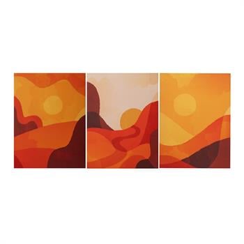 Kızıl Vadi 3’lü Kanvas Tablo
