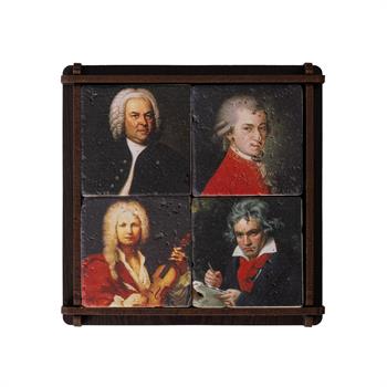 Klasik Müzik Bestecileri Doğaltaş 4lü Magnet Seti