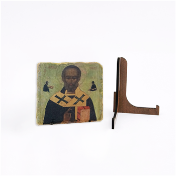 Kutsayan Aziz Nikolas Varaklı Traverten Pano