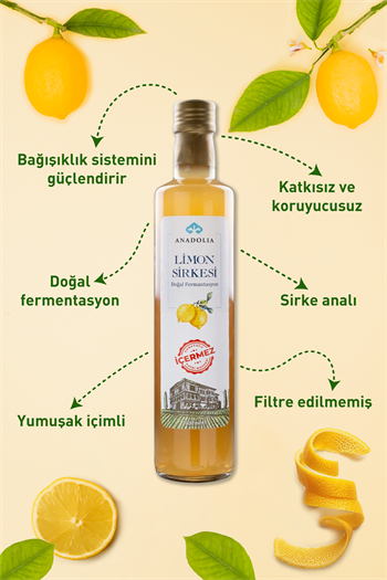 Limon Sirkesi Doğal Fermantasyon 500 ml
