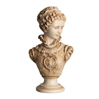 Madalyonlu Kadın Mermerit Büst