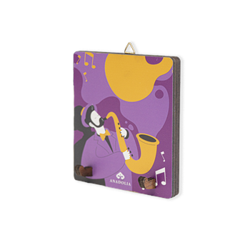 Mor Müzisyen Dekoratif Askılık